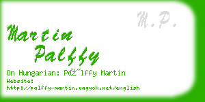 martin palffy business card